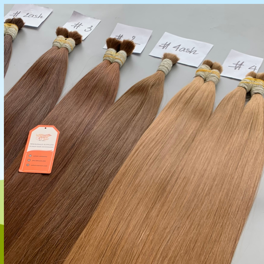 Hair Bulks Top Grade 100% Human Vietnamese Hair Extensions Virgin Raw Hair Weaving From Vietnam Wholesale Price