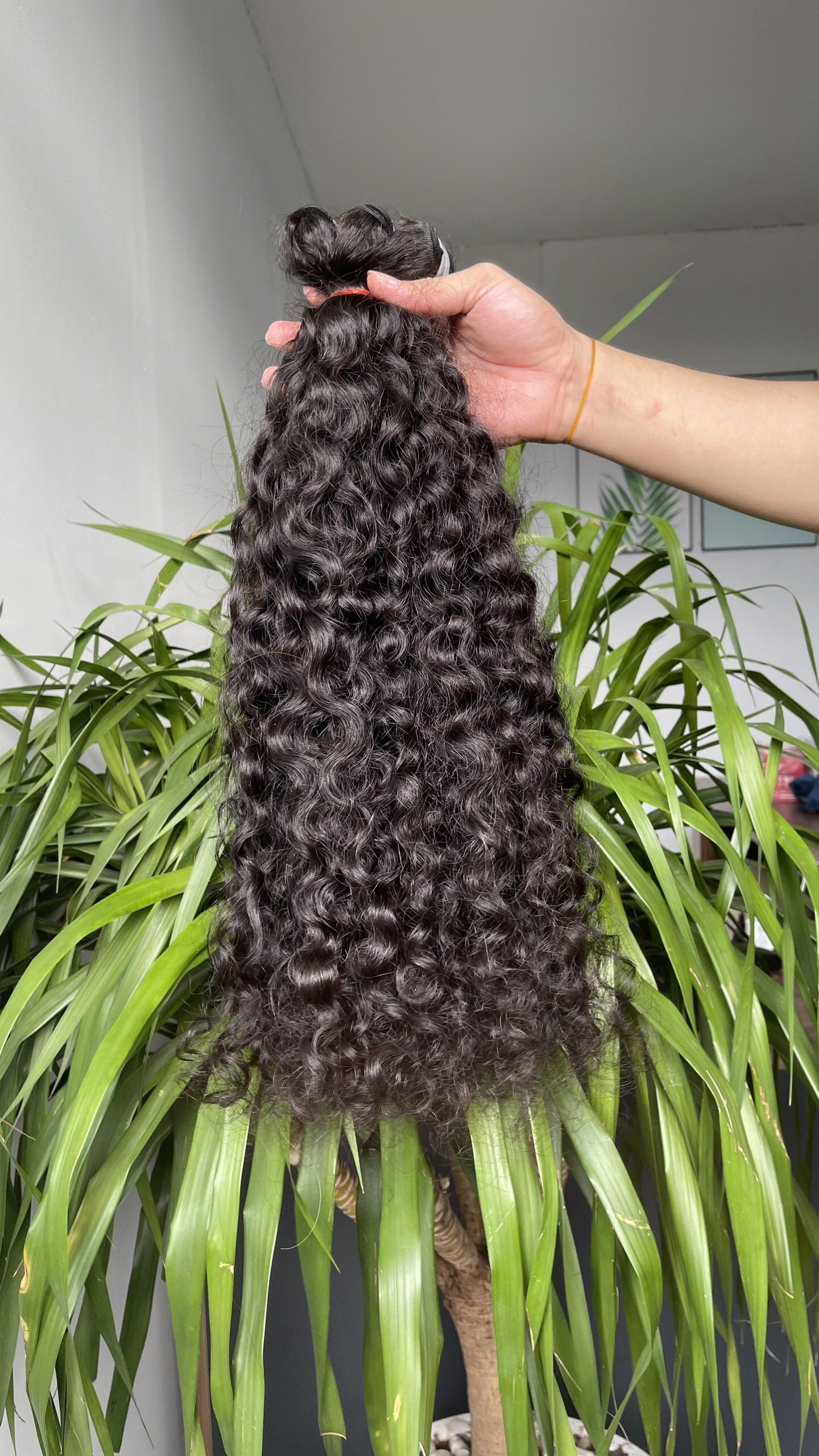 Raw burmese curly remy hair weft with lace closure and frontal from wholesale hair vendors