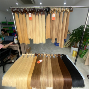 Double Drawn Remy Machine Weft Hair Extensions 100% Machine Sewing Double Raw Vietnamese Hair