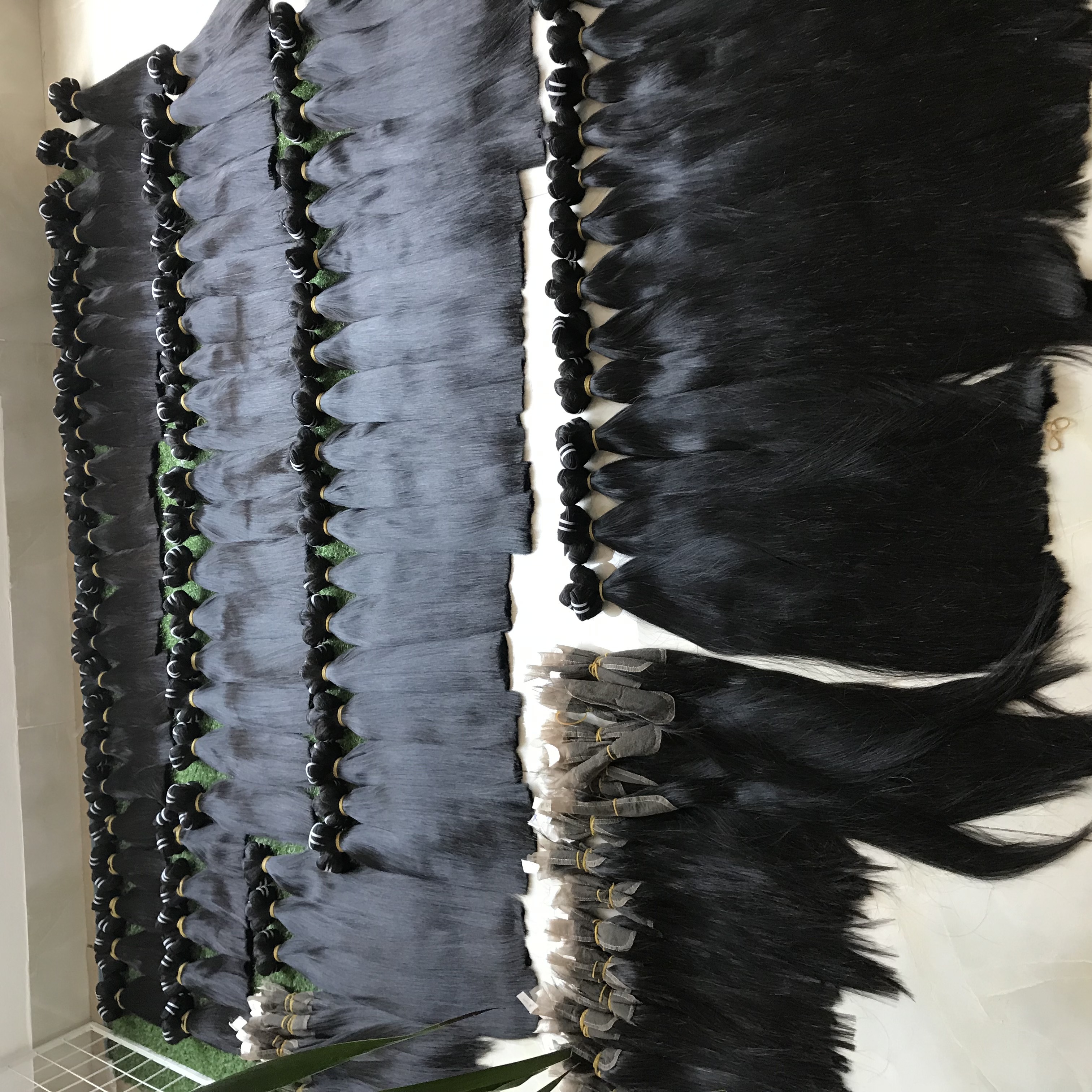 Wholesale Super Double Drawn Raw Vietnamese Hair Vendor Straight Virgin Human Weft Hair Extensions Cuticle Aligned Raw Hair