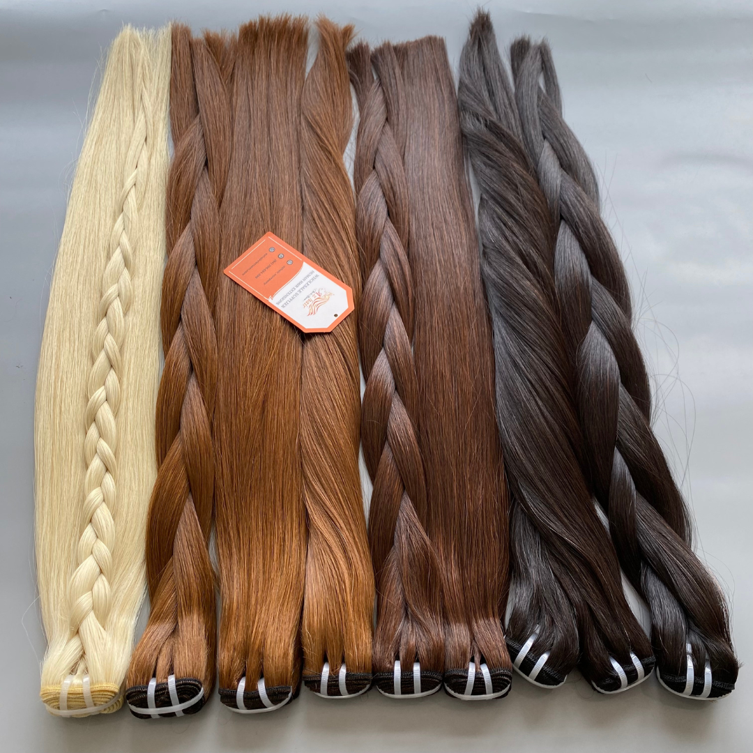 Wholesale Asian Pu Leather Weft Double Tab Weft Double Hair Extensions Drawing Virgin Hair Hole Genius Weft