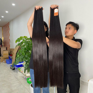 Top Selling Wholesale Vietnamese Human Hair Extensions Super Double Drawn Bone Straight Hair Bundles High Quality Raw