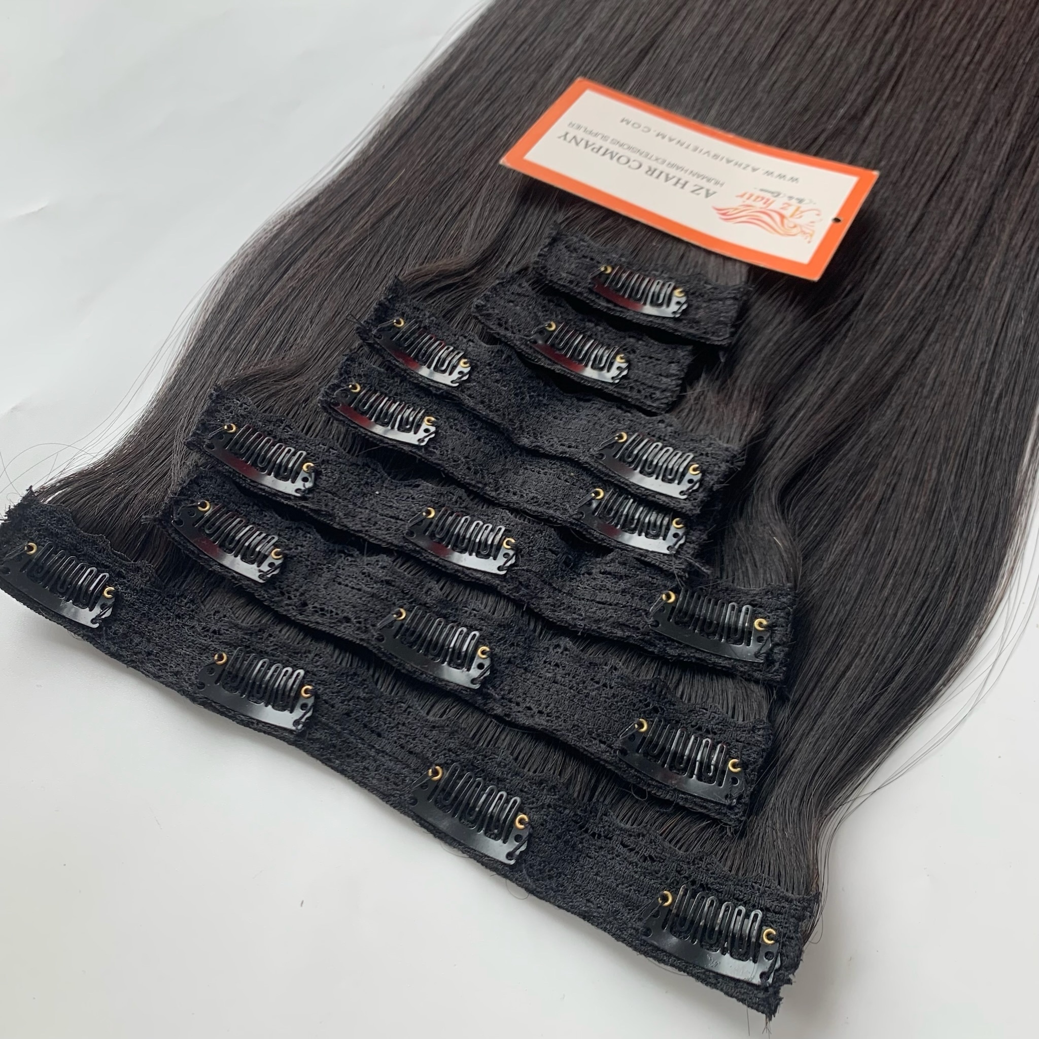 Top Selling Virgin Cuticle Aligned 100% Human Hair, Genius weft Clip In Hair Extensions Vietnamese Raw