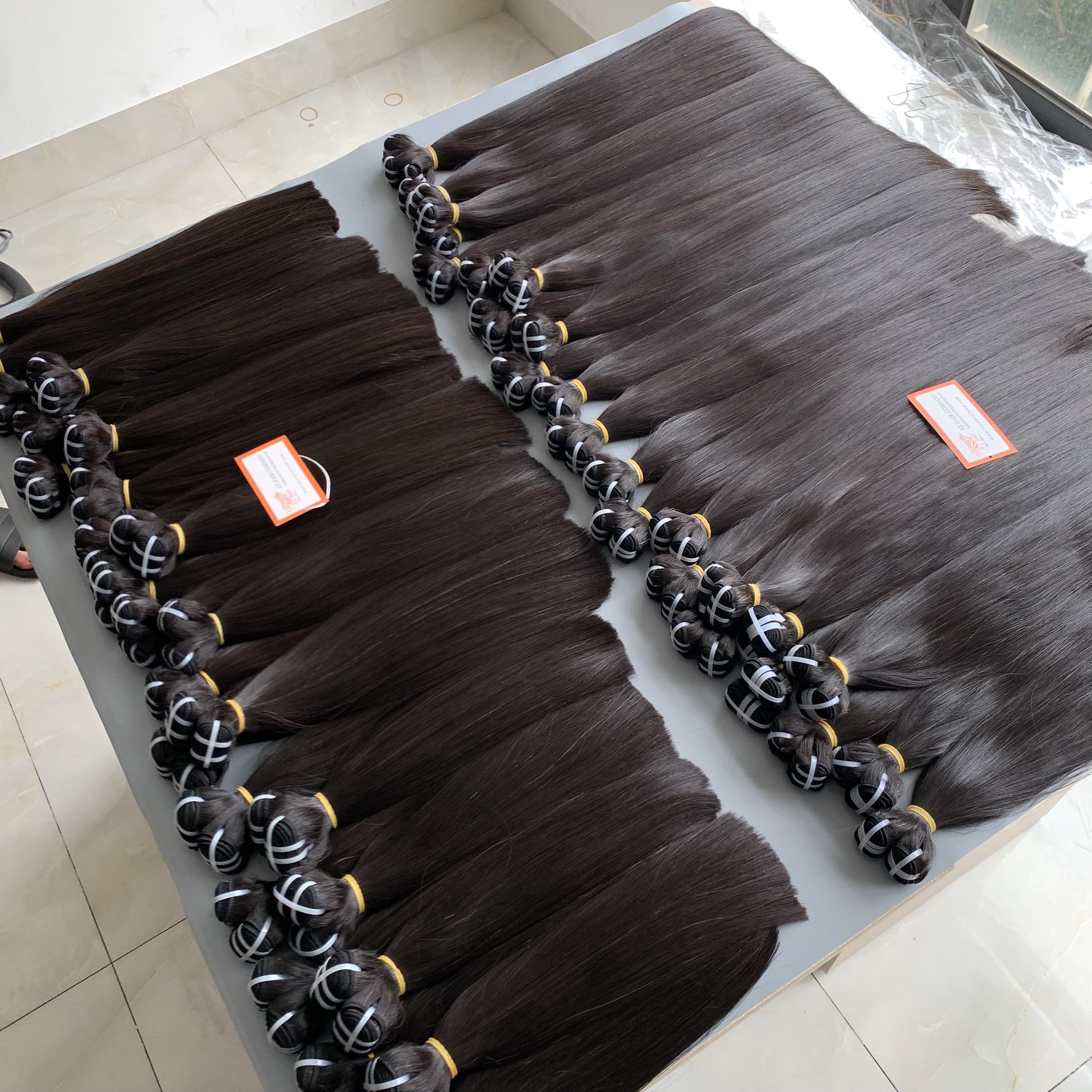 Top Selling Wholesale Vietnamese Human Hair Extensions Super Double Drawn Bone Straight Hair Bundles High Quality Raw