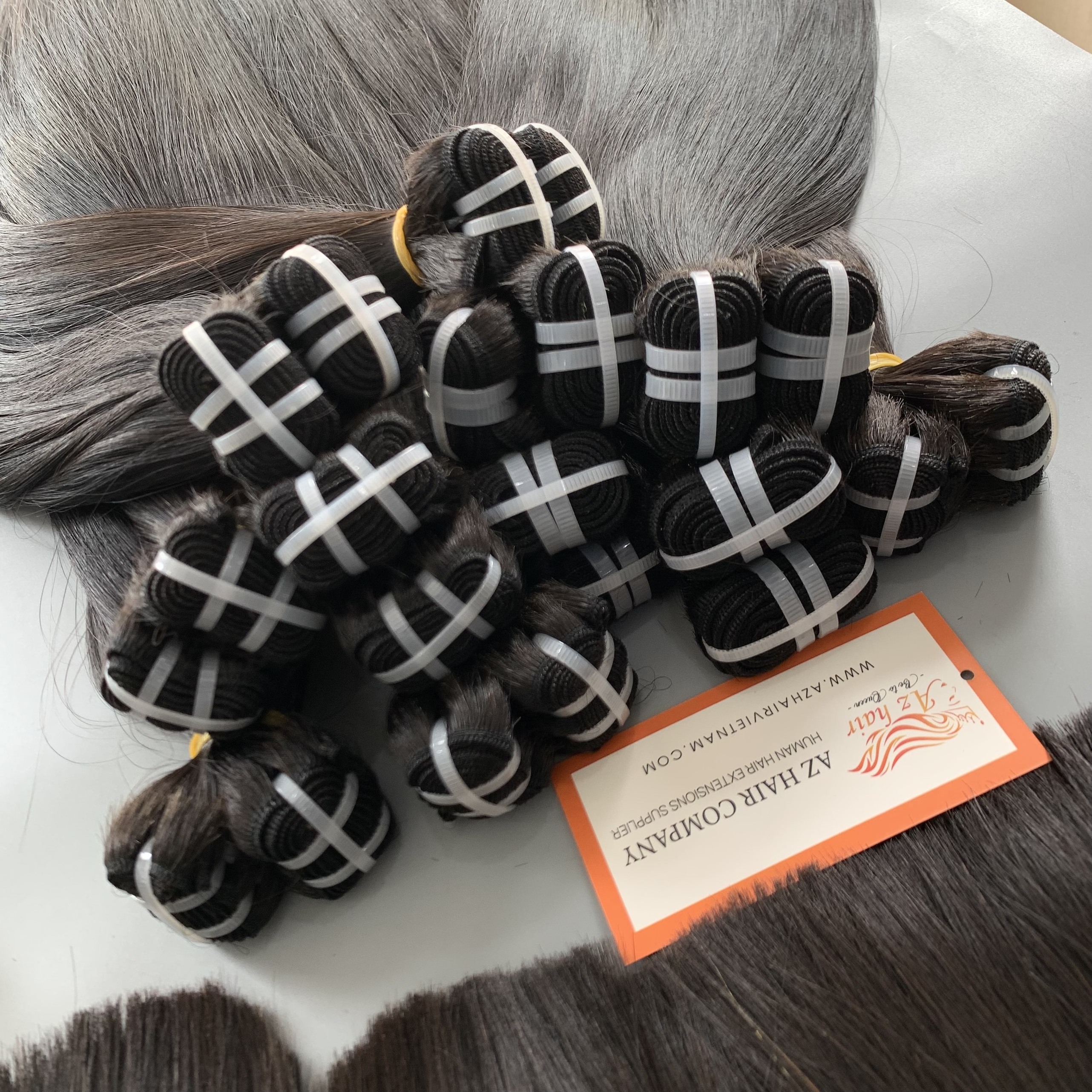 Top Selling Wholesale Vietnamese Human Hair Extensions Super Double Drawn Bone Straight Hair Bundles High Quality Raw