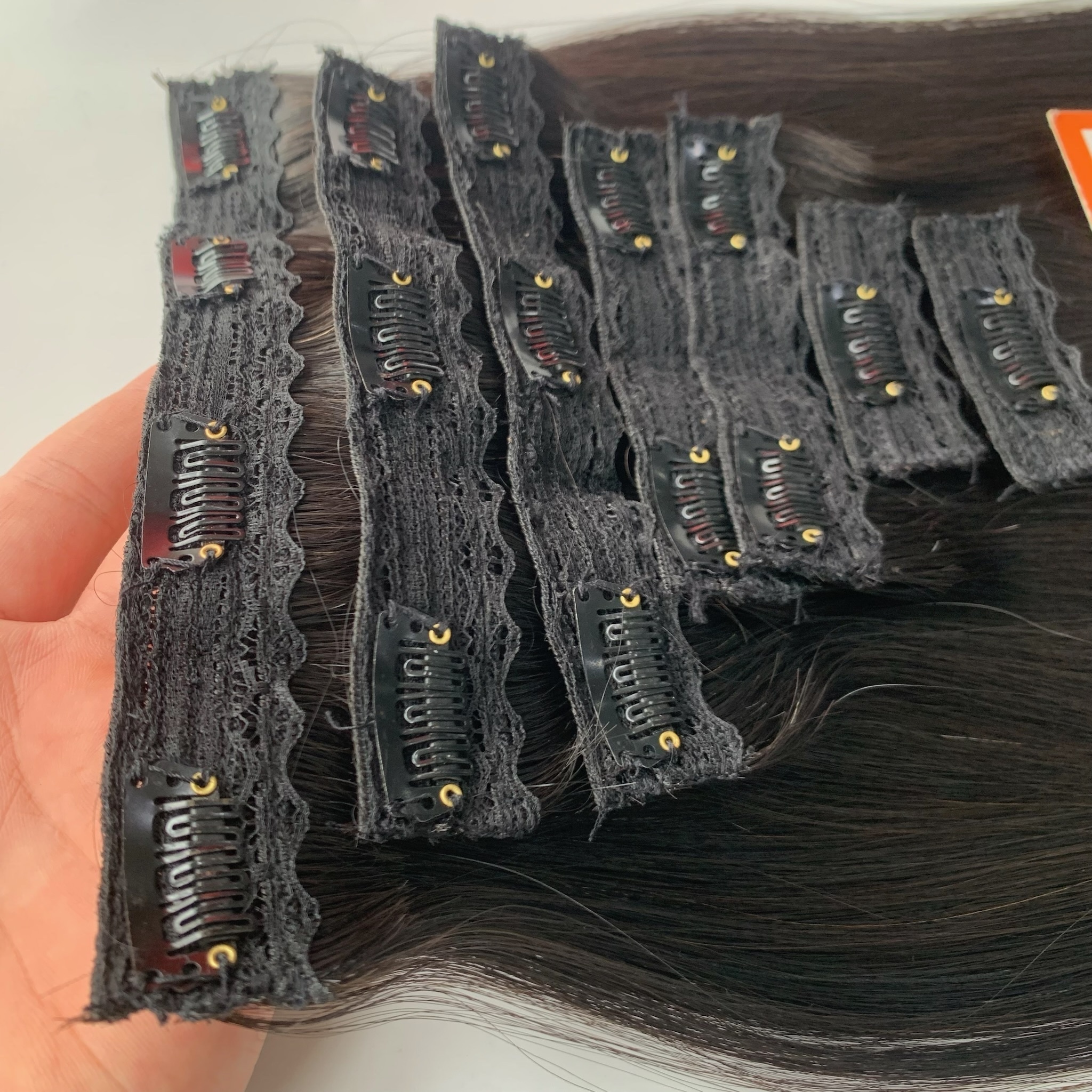 Top Selling Virgin Cuticle Aligned 100% Human Hair, Genius weft Clip In Hair Extensions Vietnamese Raw