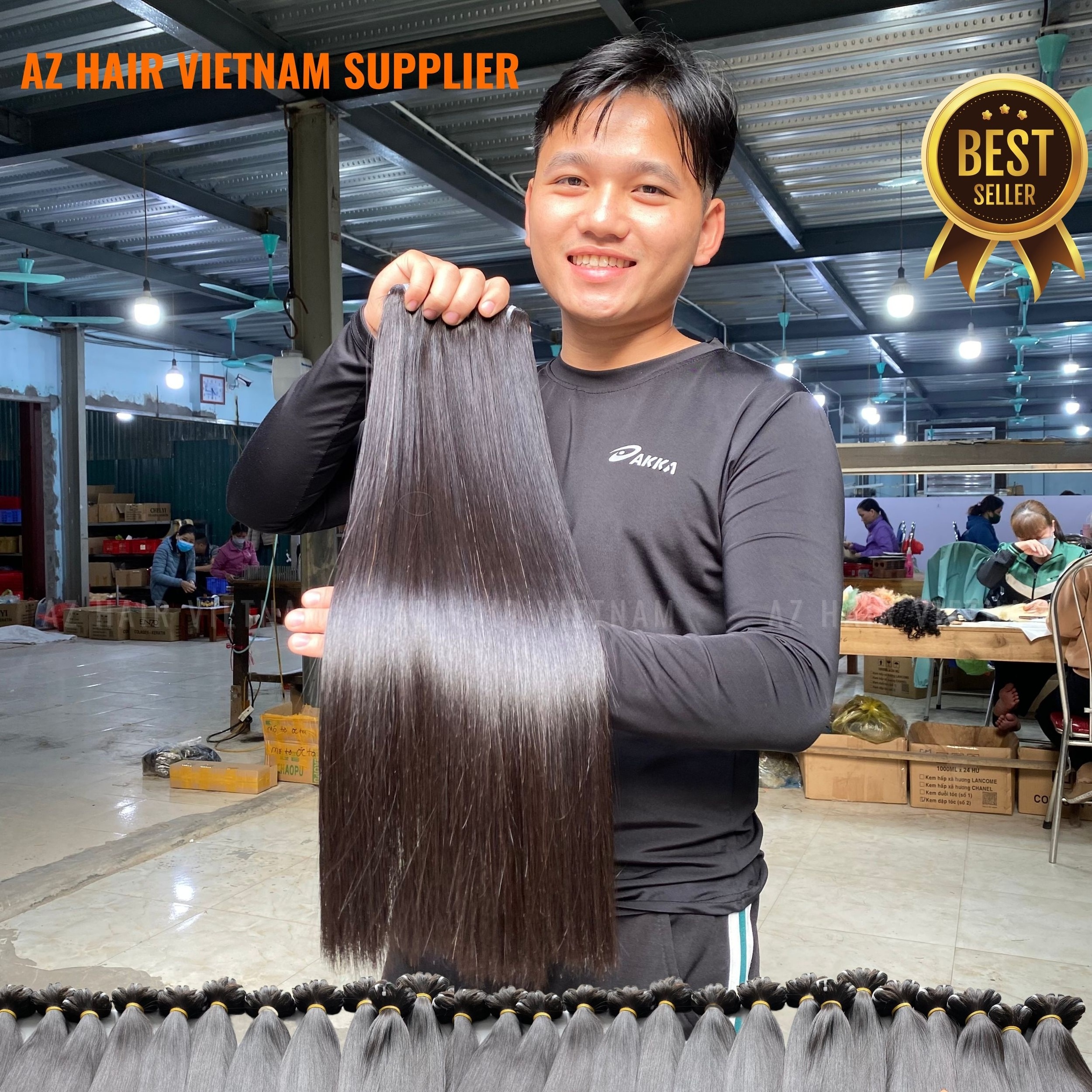 Wholesale Supplier Vietnamese Raw Hair Unprocessed Virgin Natural Silky Bone Straight Virgin Hair Double Drawn Hair Bundles BestSuppliers