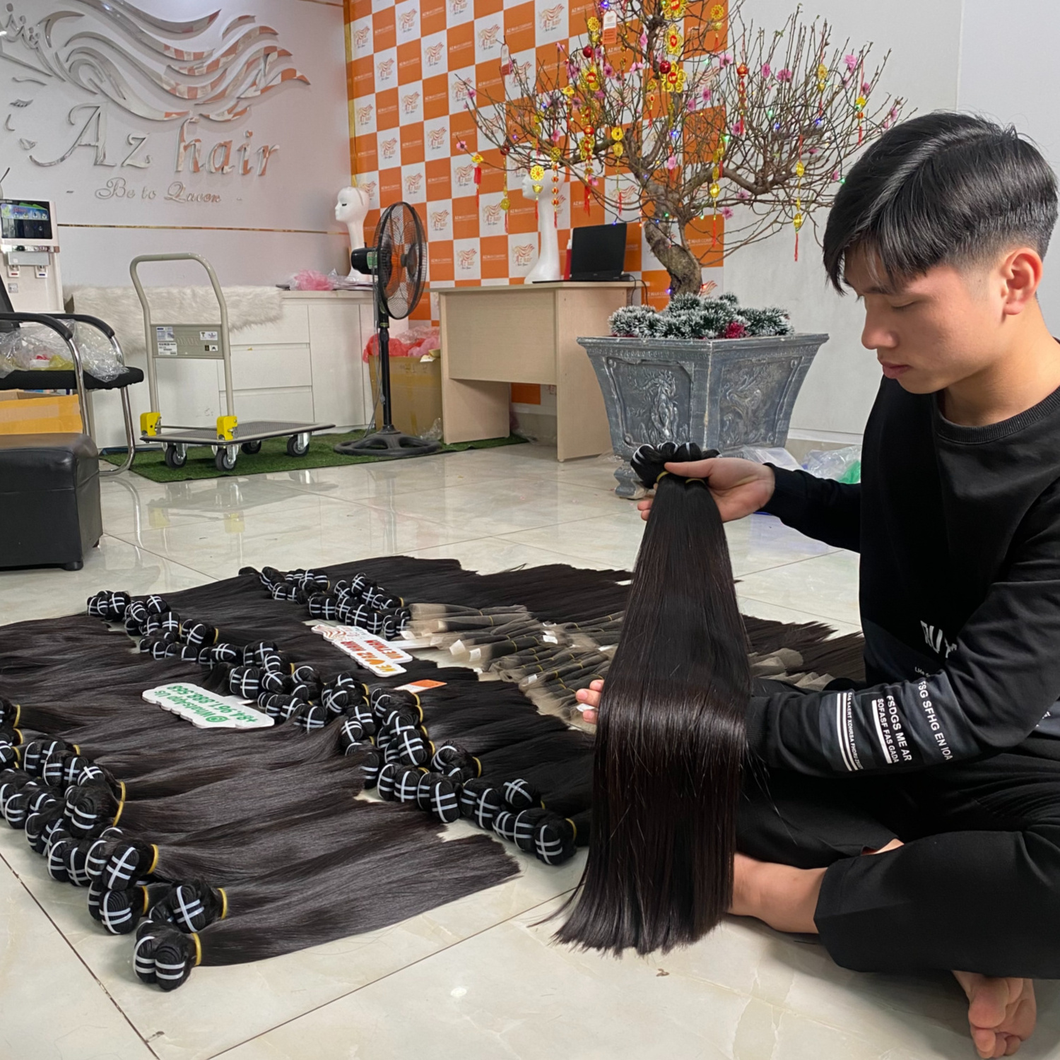 Wholesale Supplier Vietnamese Raw Hair Unprocessed Virgin Natural Silky Bone Straight Virgin Hair Double Drawn Hair Bundles