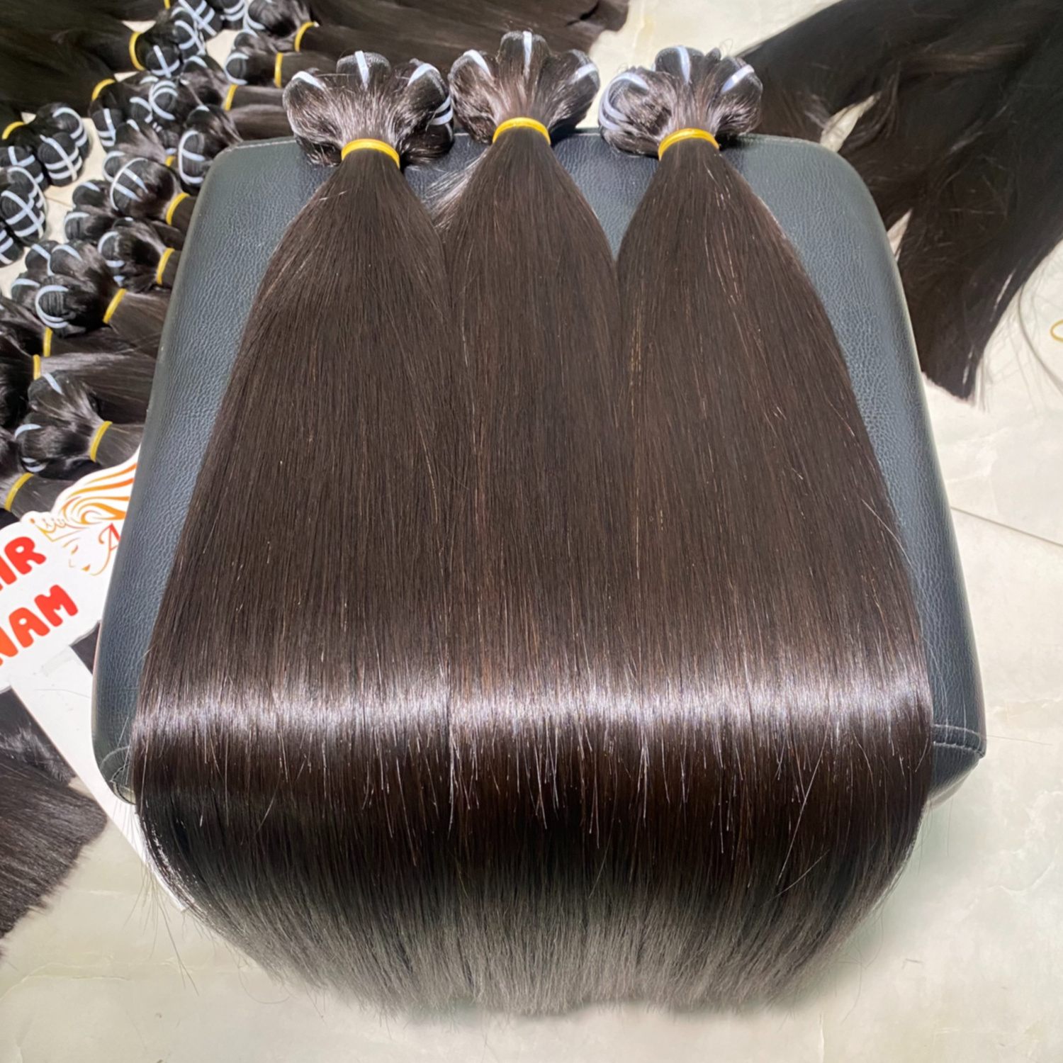 Wholesale Supplier Vietnamese Raw Hair Unprocessed Virgin Natural Silky Bone Straight Virgin Hair Double Drawn Hair Bundles