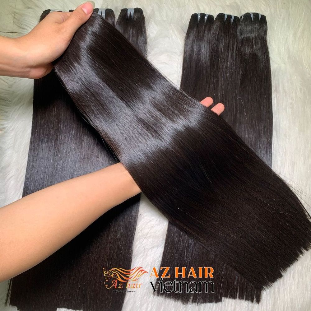 Weft Vietnamese Raw Hair Cuticle Aligned Super Double Drawn Weft Hair Extensions From Factory Hair Vendor