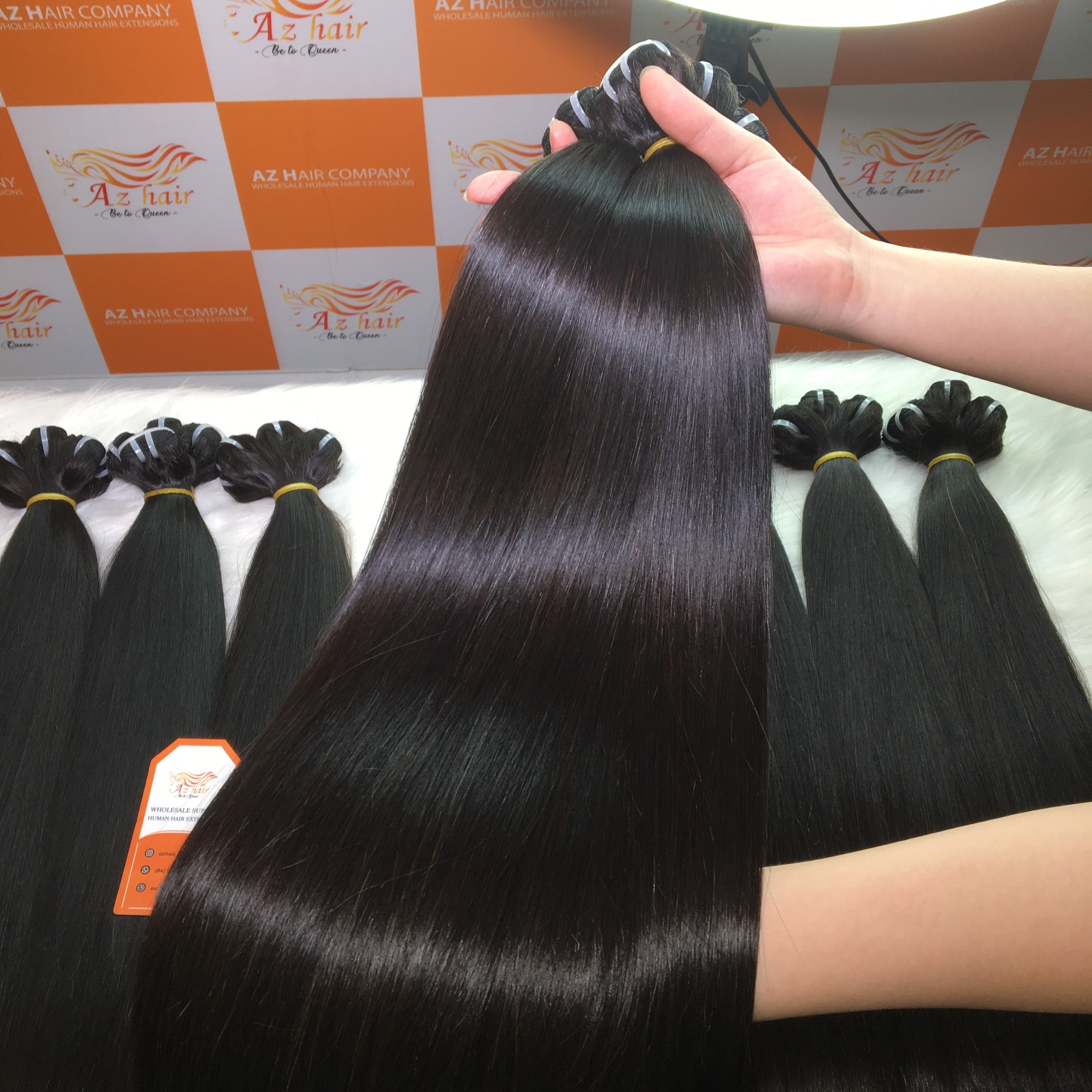 Best Seller Natural Color Vietnamese Bone Straight Human Hair, Raw Vietnamese Hair Vendor Length 6