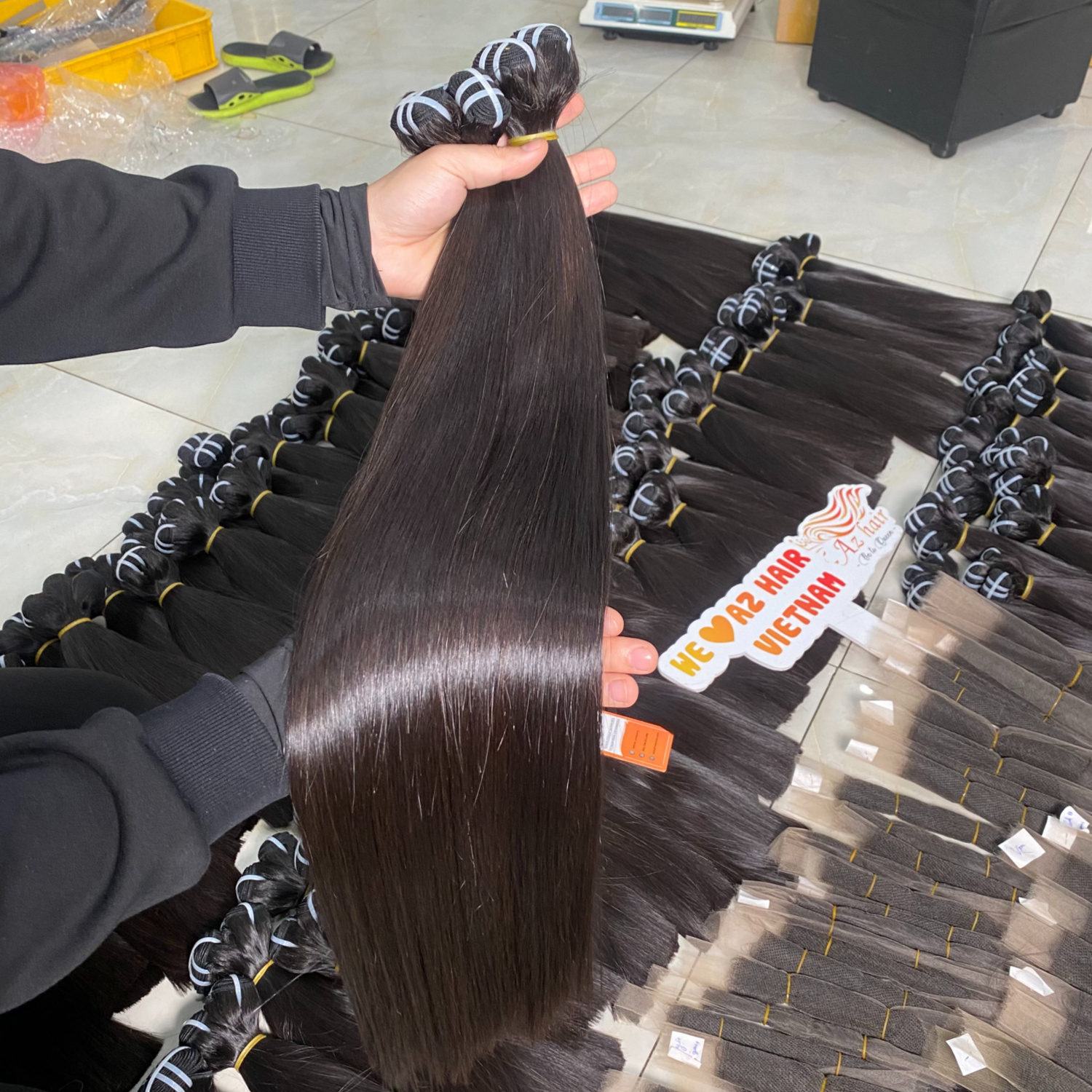 Wholesale Supplier Vietnamese Raw Hair Unprocessed Virgin Natural Silky Bone Straight Virgin Hair Double Drawn Hair Bundles