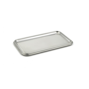 High End Stainless Steel Tray High Standard Quality Bar Serving Steel Royal Design Tray Square Shape Steel Tray For Luxury Hotel