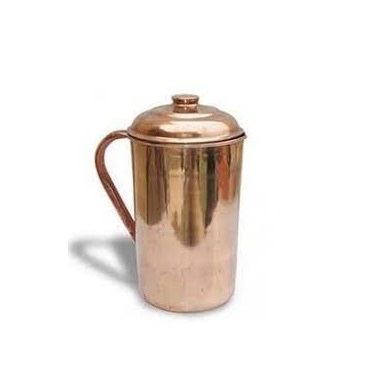 Fancy Plain And Hammers Design Copper Jug For Home Drinking Water Copper Serving Jug Wine Glass Jug Shiny Polish Cheap Price