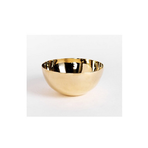 Brass Punch Bowl New Arrival Kitchen And Table Top Dinnerware Brass Round Design Gold Color Bowl For Serving Fruits Bowl