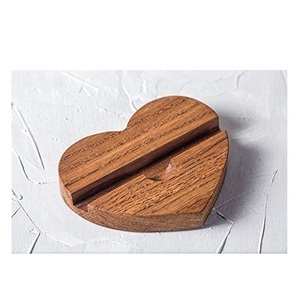 Sublimation Wooden Mobile Stand Phone Holder Factory Wholesale Price Indian Handicraft Mobile Phone Holder Heart Shape