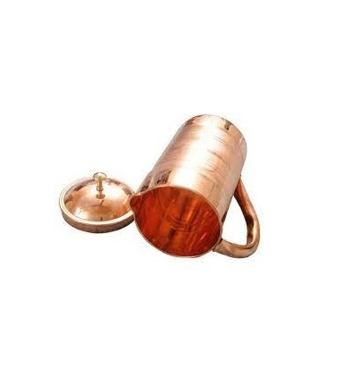 Fancy Plain And Hammers Design Copper Jug For Home Drinking Water Copper Serving Jug Wine Glass Jug Shiny Polish Cheap Price