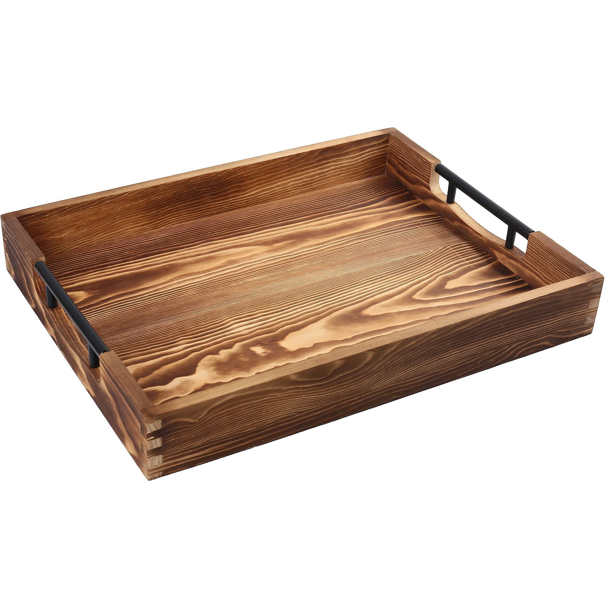 Top Selling high quality Designer Wooden Tray wholesale With handle Latest Serving Wood tray square Shape Customized Packing