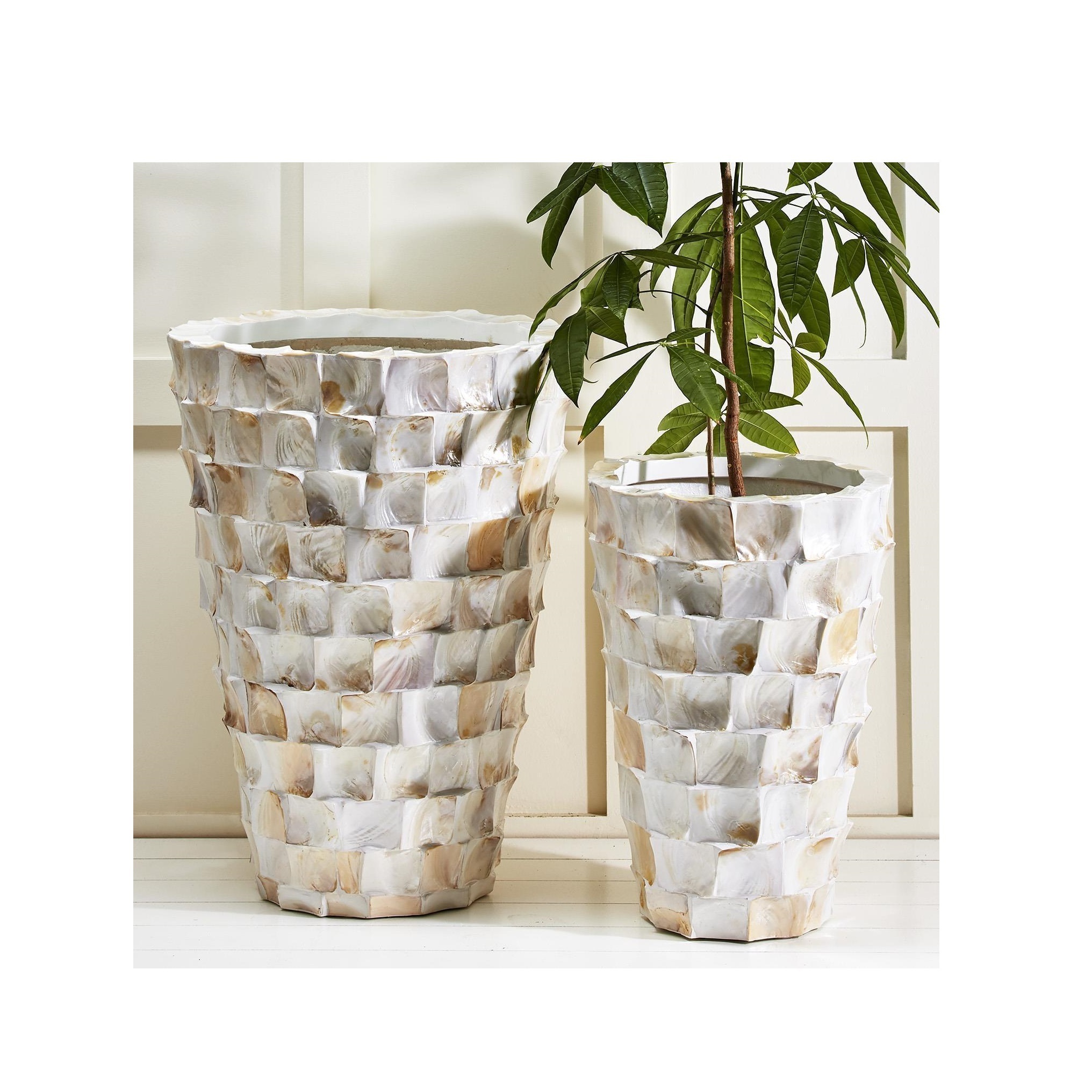 Bone Inlay Flowers Vase Luxury Design High Grade For Home And Garden Bone And Mop Flower Vase Customized Size And Best Sale