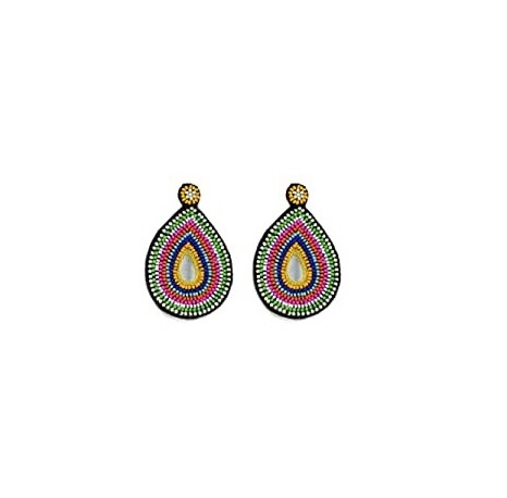 New look Handmade Durable Fashion Jewelry Embroidery Earrings Best Quality  Beaded Hand Embroidered Seed Beaded Earrings