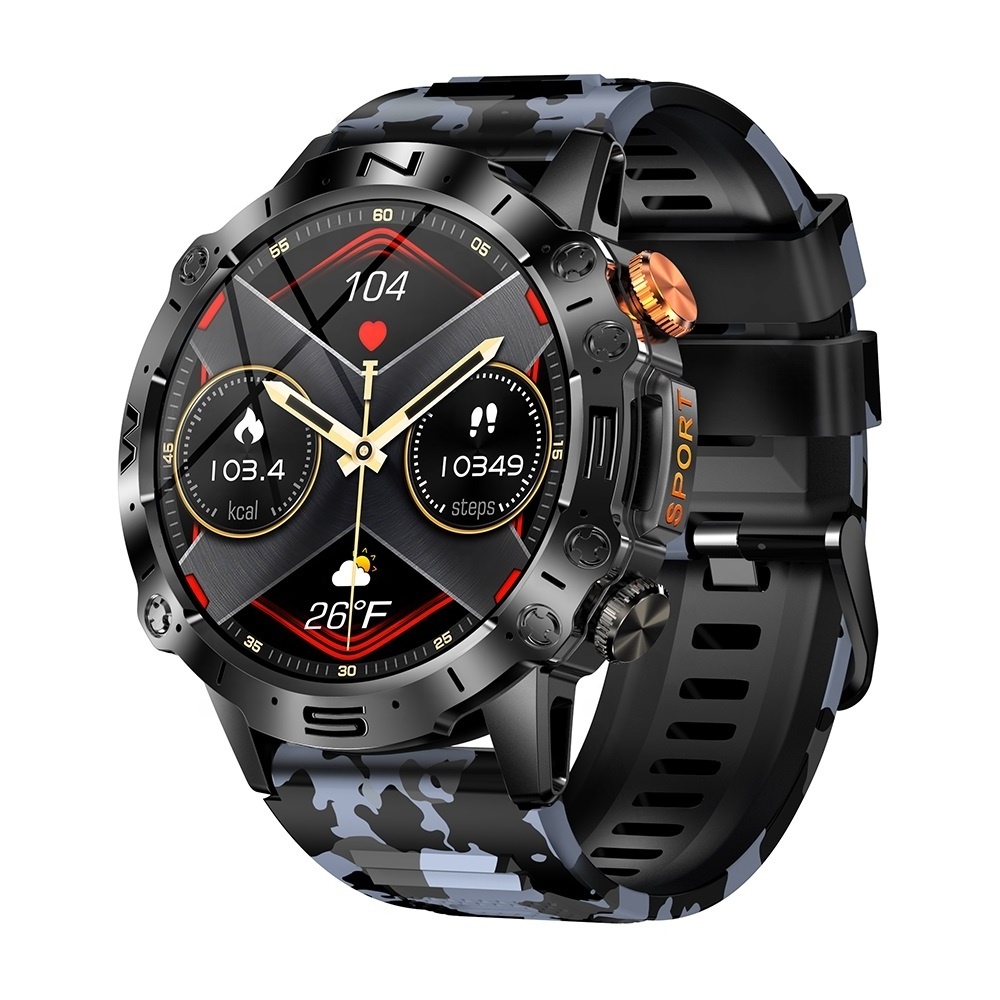 K59 Sports Outdoor Smart Watch 2024 1.43 Inch AMOLED Screen BT Calling Heart Rate Multiple Sports Smart Watch for Men