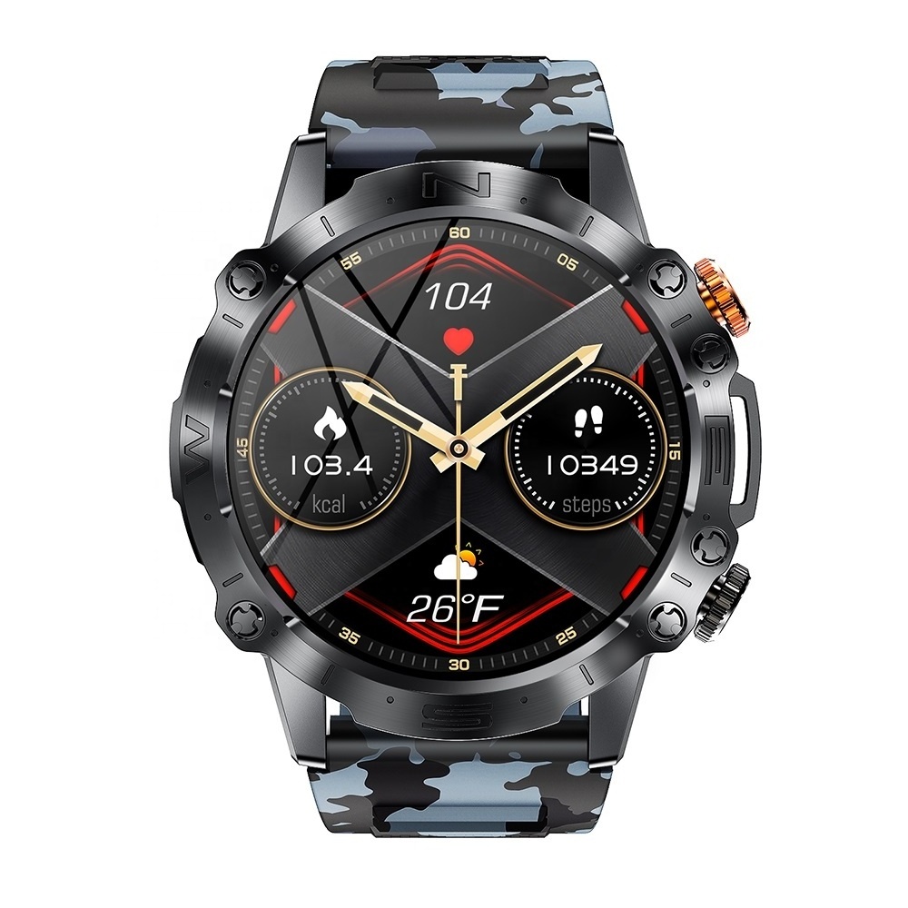 K59 Sports Outdoor Smart Watch 2024 1.43 Inch AMOLED Screen BT Calling Heart Rate Multiple Sports Smart Watch for Men