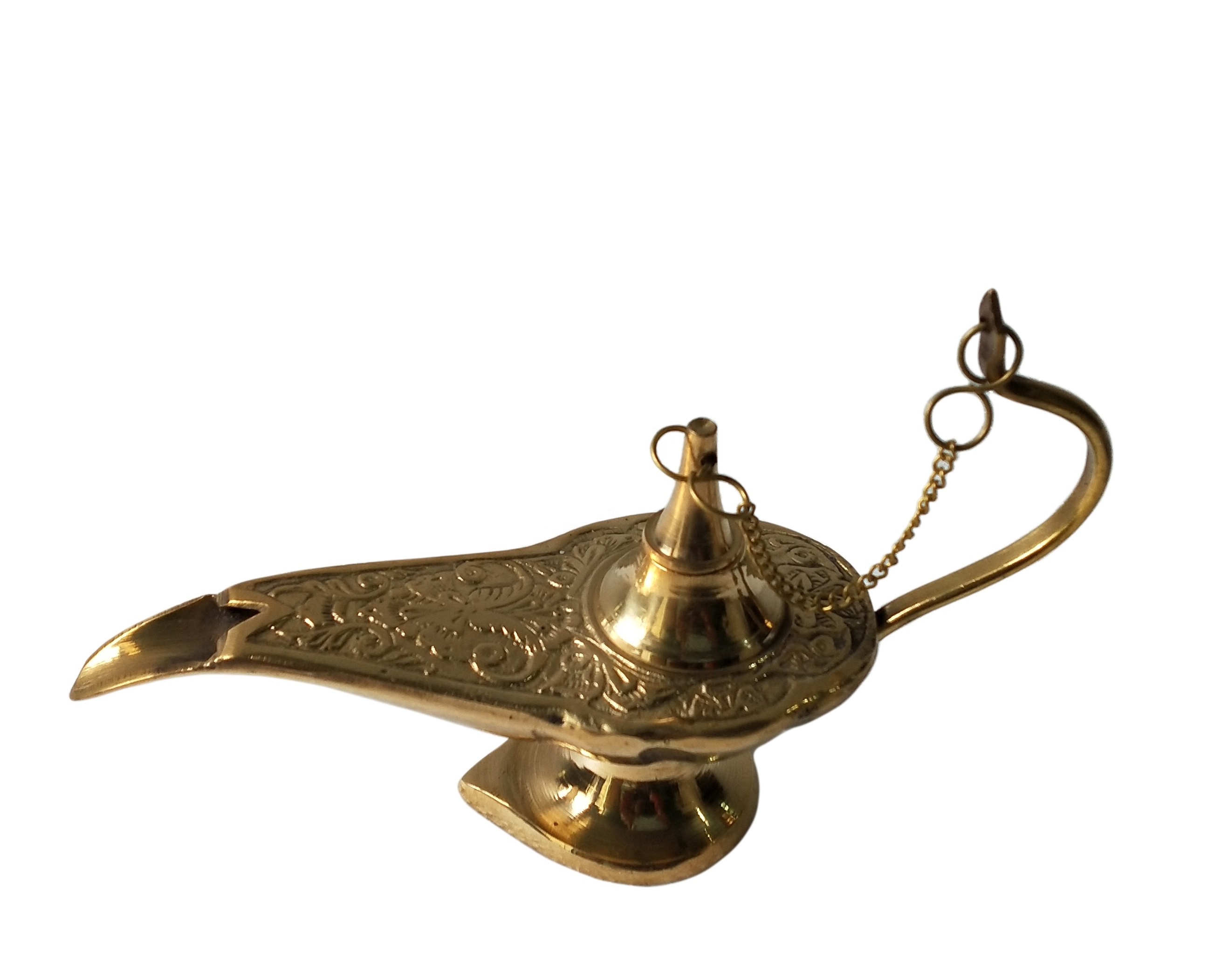 Genie Lamp Brass Incense Burner