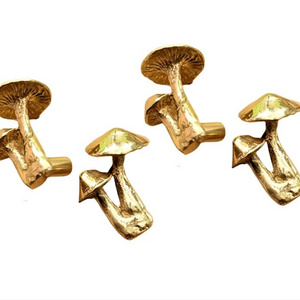 Solid Brass Gold Brass Cabinet Knobs and Pulls Mushroom High Quality Customized Cabinet Handle Knobs