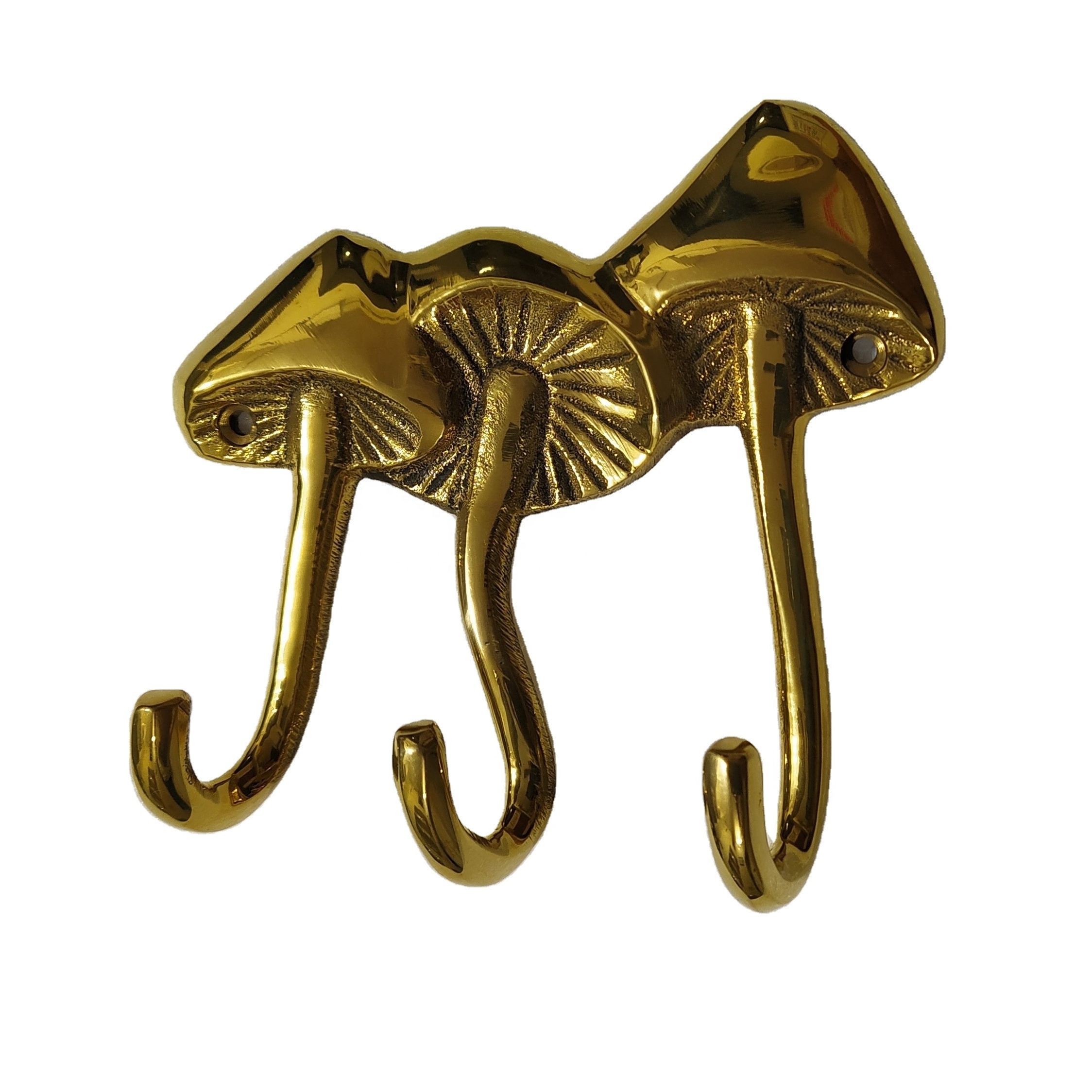 Brass Mushroom Wall Mount Hooks Key Rack Towel  bathroom Hook Decorative Hooks