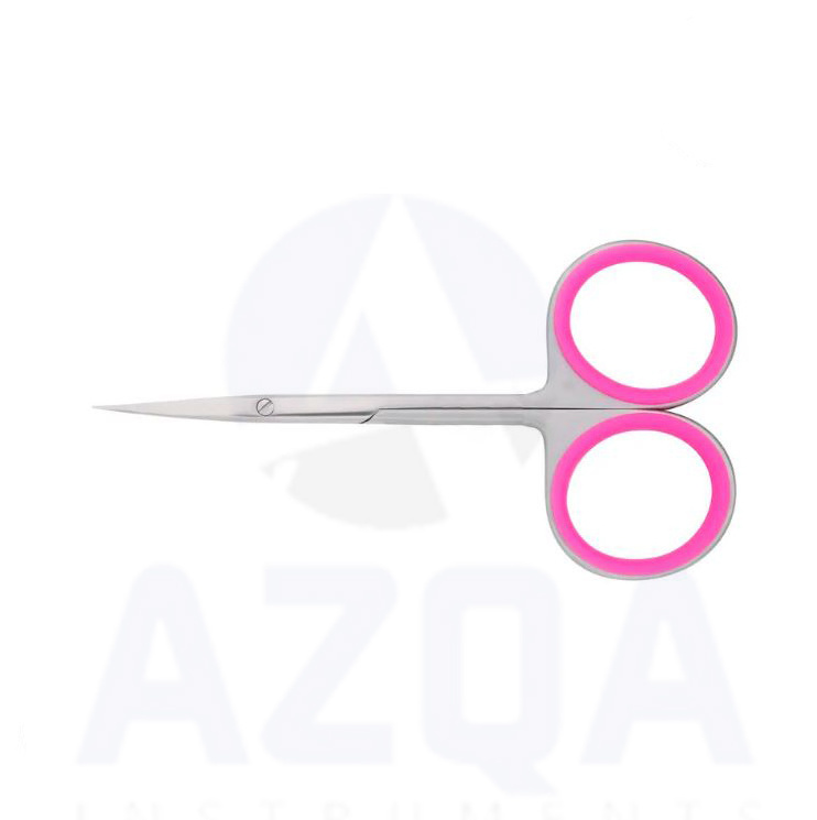 Personal cuticle and nail care manicure scissors stainless steel Russian cuticle scissors with curved tip blade