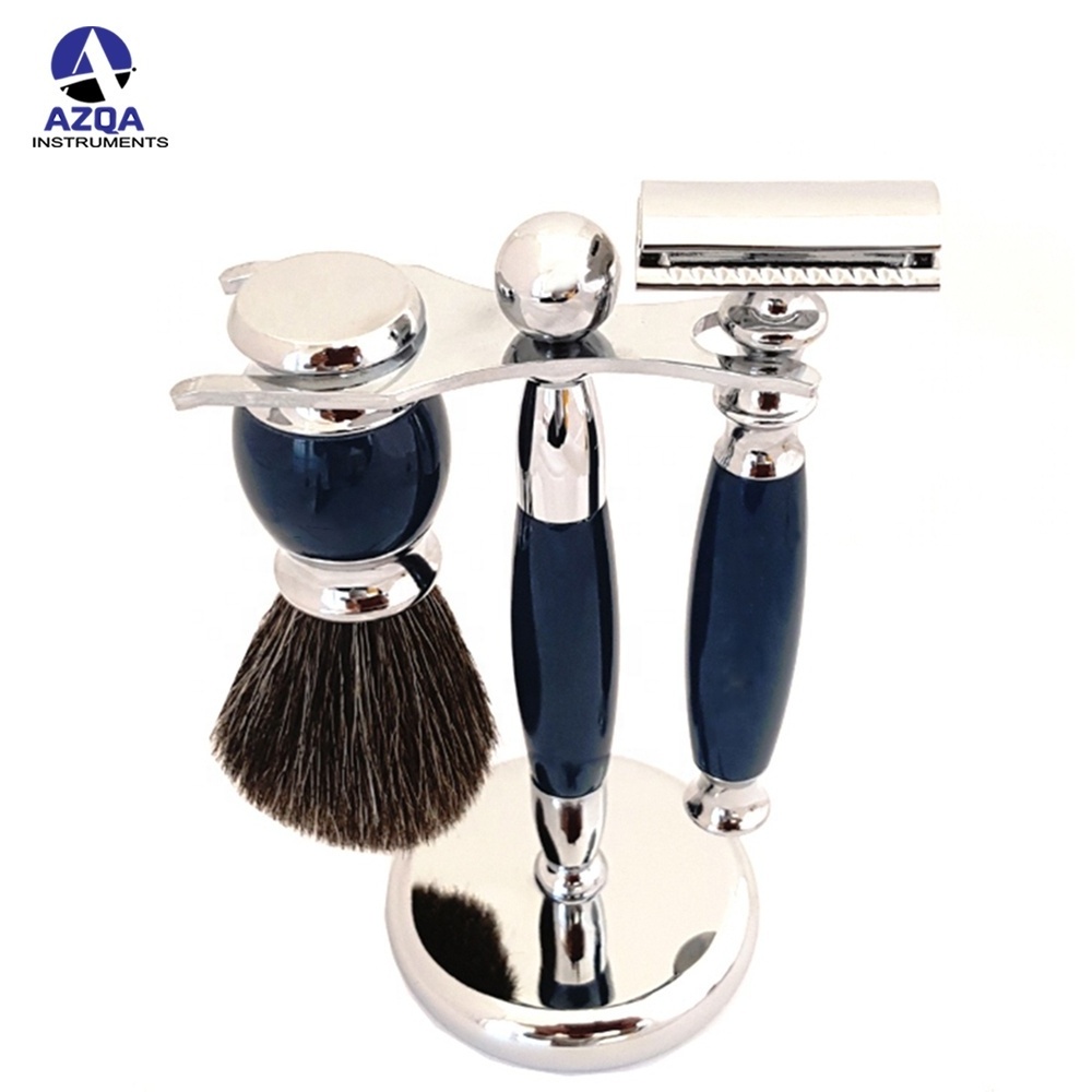 Custom Beauty Saloon And Personal Tools Kits Stainless Steel Clean Shave Kit Barber Shop Shaving Set with Stainless Steel