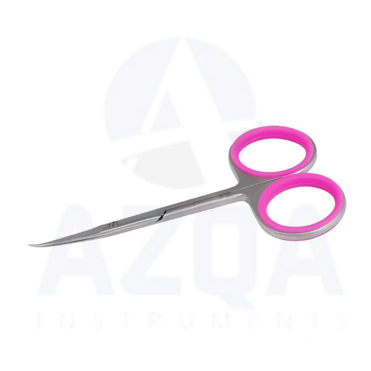 Personal cuticle and nail care manicure scissors stainless steel Russian cuticle scissors with curved tip blade