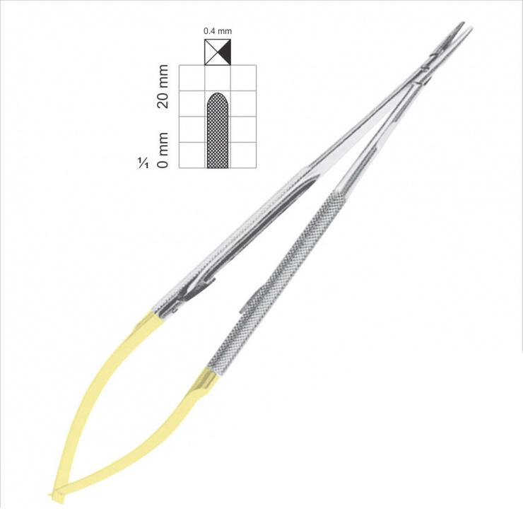 Gold handle Crile Wood Needle Holder TC Artery Forceps Dental Surgical Homeostatic forceps