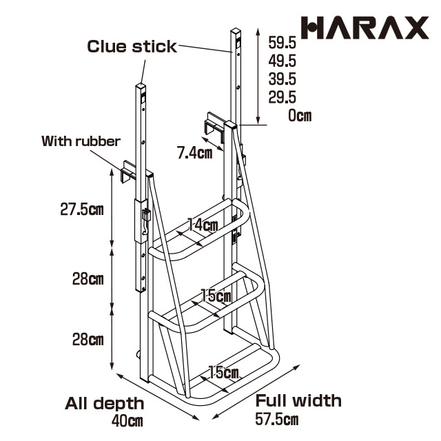 Safety wide steps 4.8kg stairs truck foldable telescopic ladder rack made in Japan