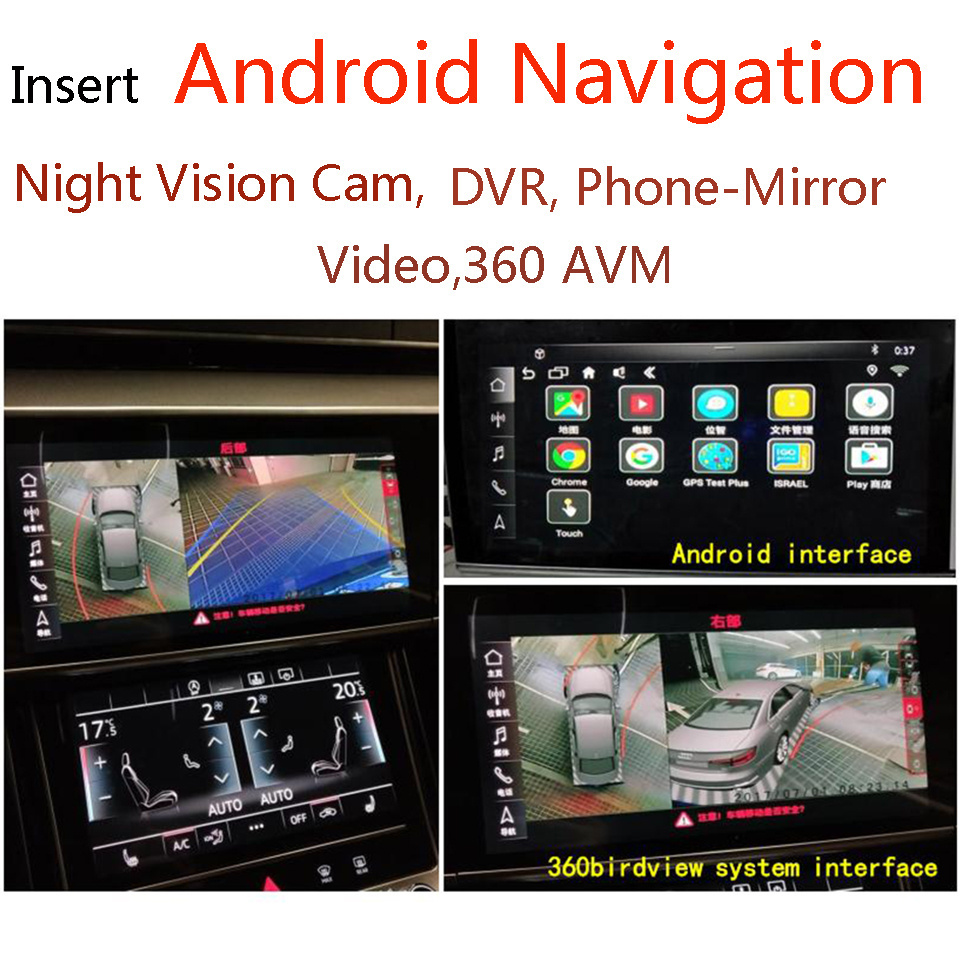 Android GPS Navigation Box for 2019 AUDI A1 Q3  Original Screen with Alpine Harman Head Unit Car Video Interface