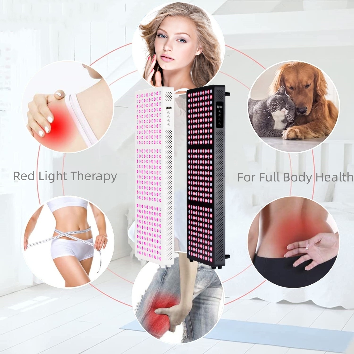 OEM/ODM 7Wavelengths Salon Sauna Use Full Body Face Beauty Skin Care Infrared Device PDT Machine Led Red Light Therapy  Panel