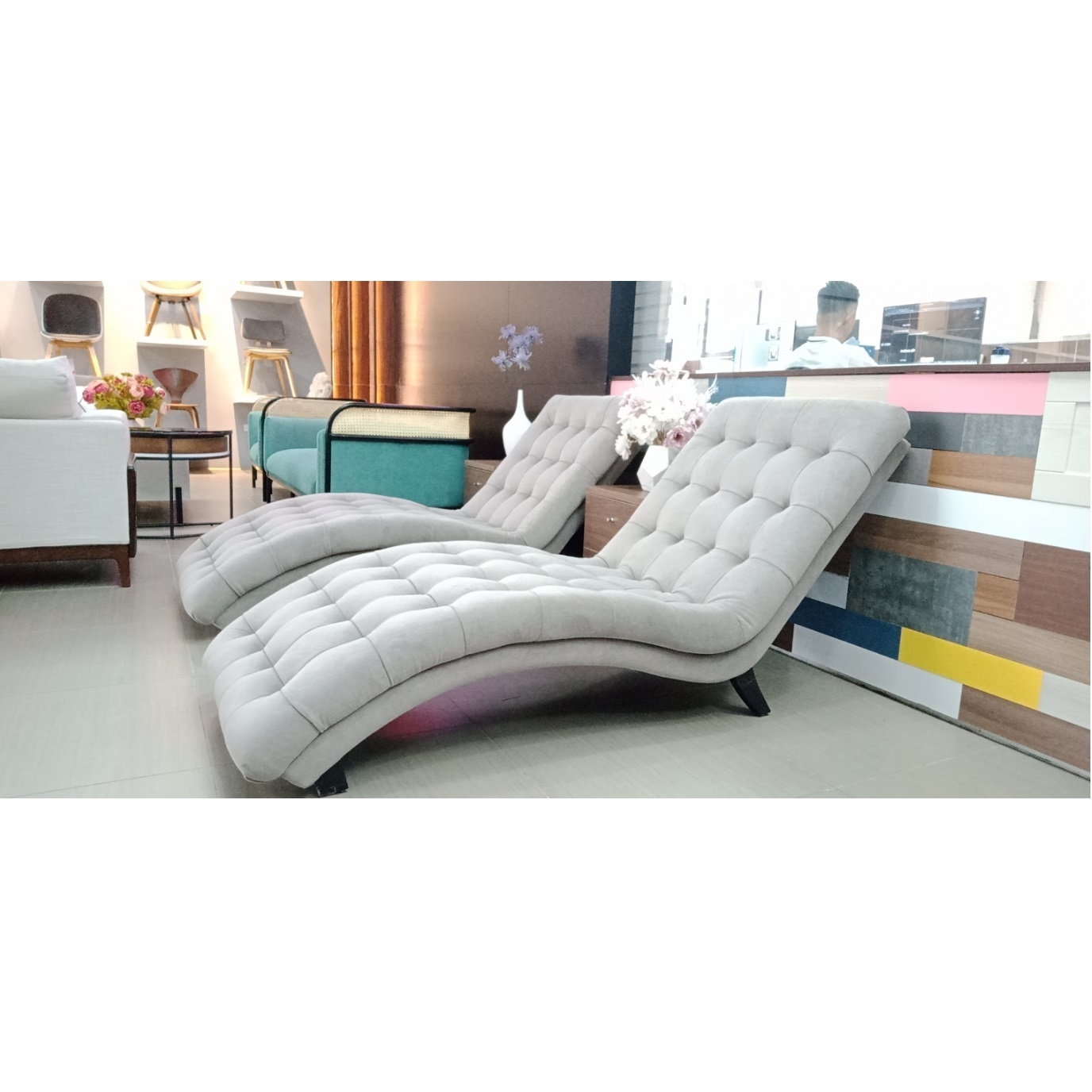 Top Selling Bedroom High Quality Microfiber Fabric Modern Vietnam Home Furniture Genuine leather Living Room Relaxing chair