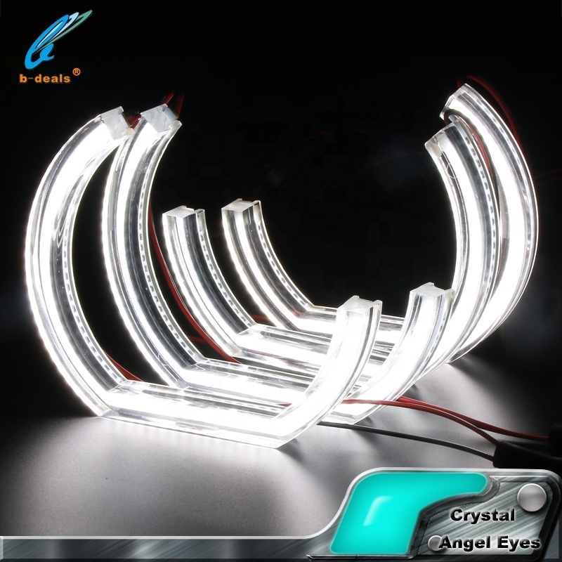 Smoked C Shape Crystal E90 E92 M3 M4 F10 F30 Angel Eyes LED for bmw