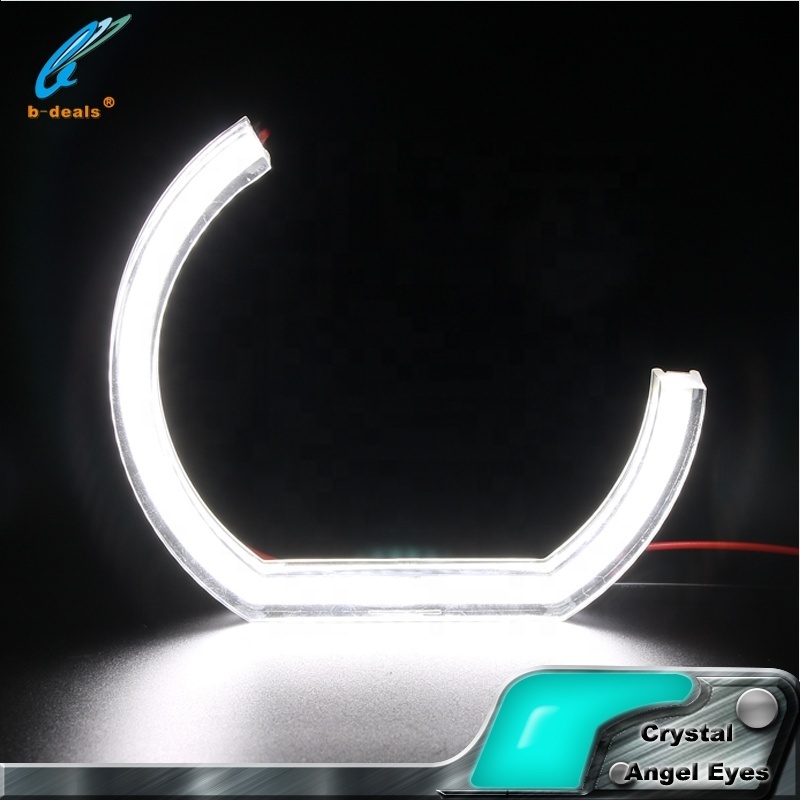 Smoked C Shape Crystal E90 E92 M3 M4 F10 F30 Angel Eyes LED for bmw