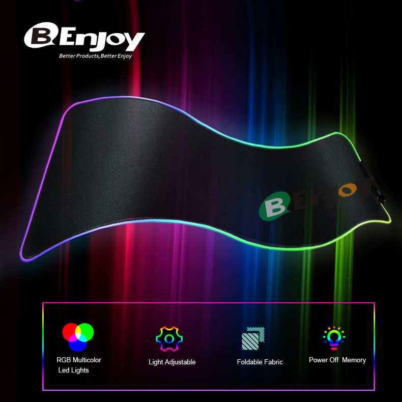 Hot Selling Extra Large XXL Prism Soft Cloth Microfiber Esports Comfortable  RGB LED Gaming Mouse Pad,Musimat,Mouse Mat