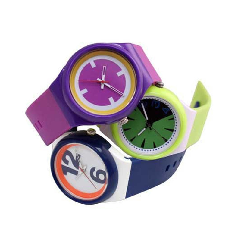 SA622 Promotional gift set strap easily to change colorful Quartz ABS interchangeable strap watch