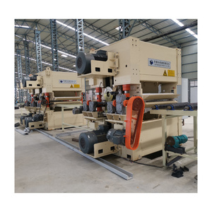 Full automatic double side four heads sanding machine working with plywood production line manufacture sales price to Turkey