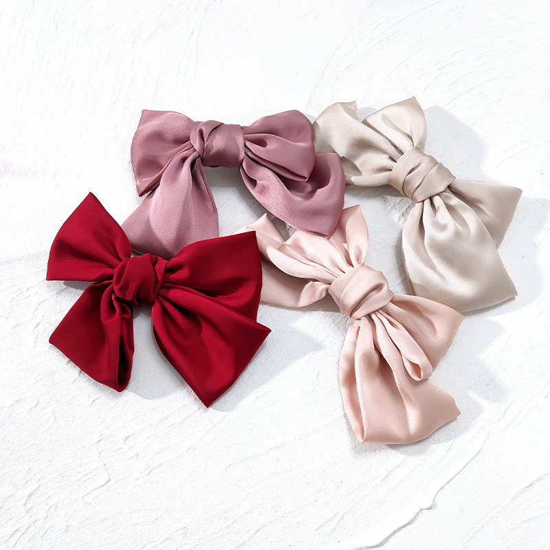 B.PHNE Wholesale Multi Color Fashion Korean Butterfly Barrette Big Bow Hair Clips For Girls Hair