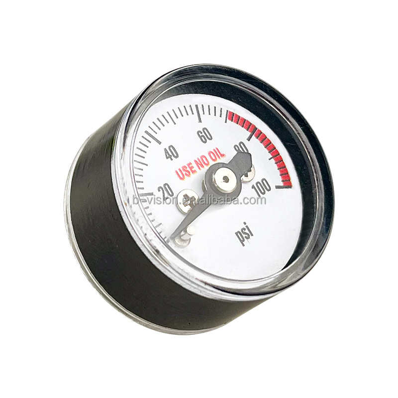 Multiple Pressure Ranges Dial Plate 25mm Mini Pressure Gauge Natural Gas Meter