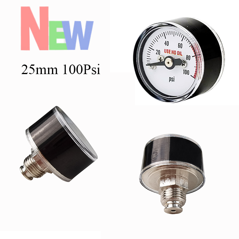 Multiple Pressure Ranges Dial Plate 25mm Mini Pressure Gauge Natural Gas Meter