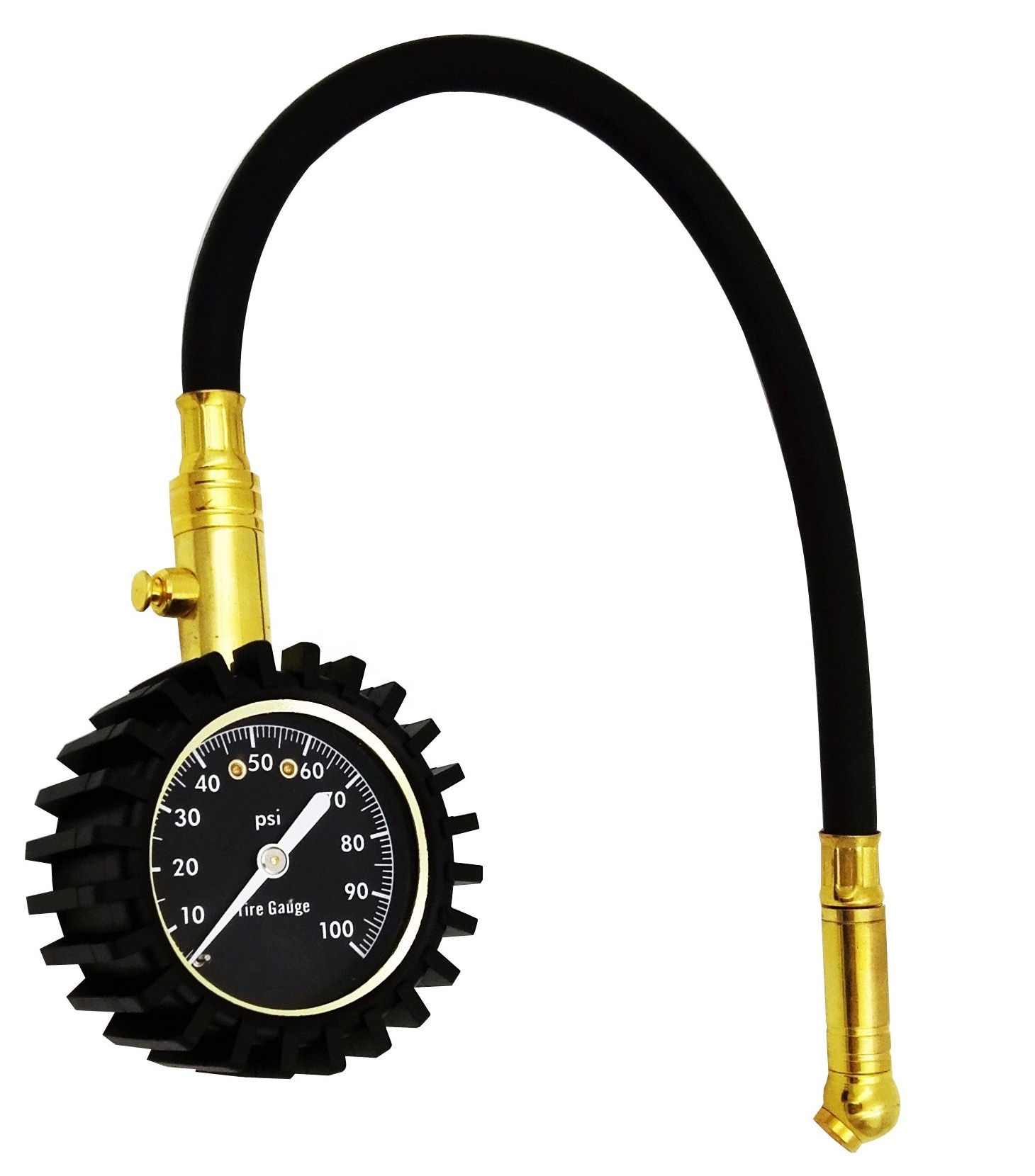 Tire Pressure Gauge 100psi Glow in the Dark Tire Gauge with Flexible  Angled Chuck for Cars, Trucks, Bicycles