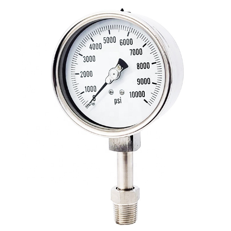 High precision long connection LPG gas pressure gauge with CE ROHS