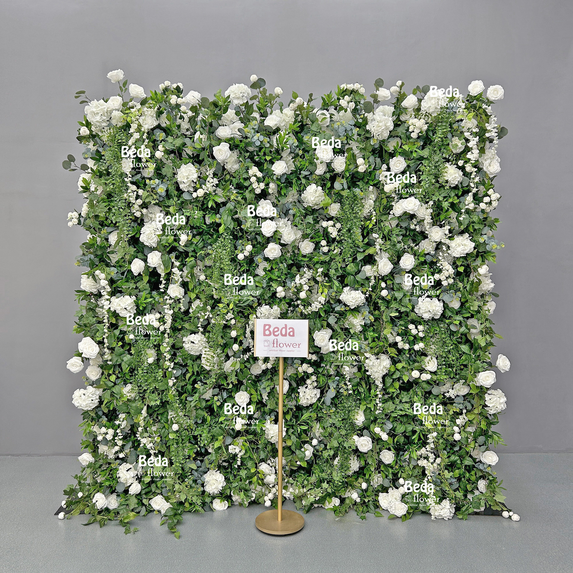 Luxury Customized 5D Artificial Arrangement Party Events Decor Wedding Backdrop Background Green Flower Wall