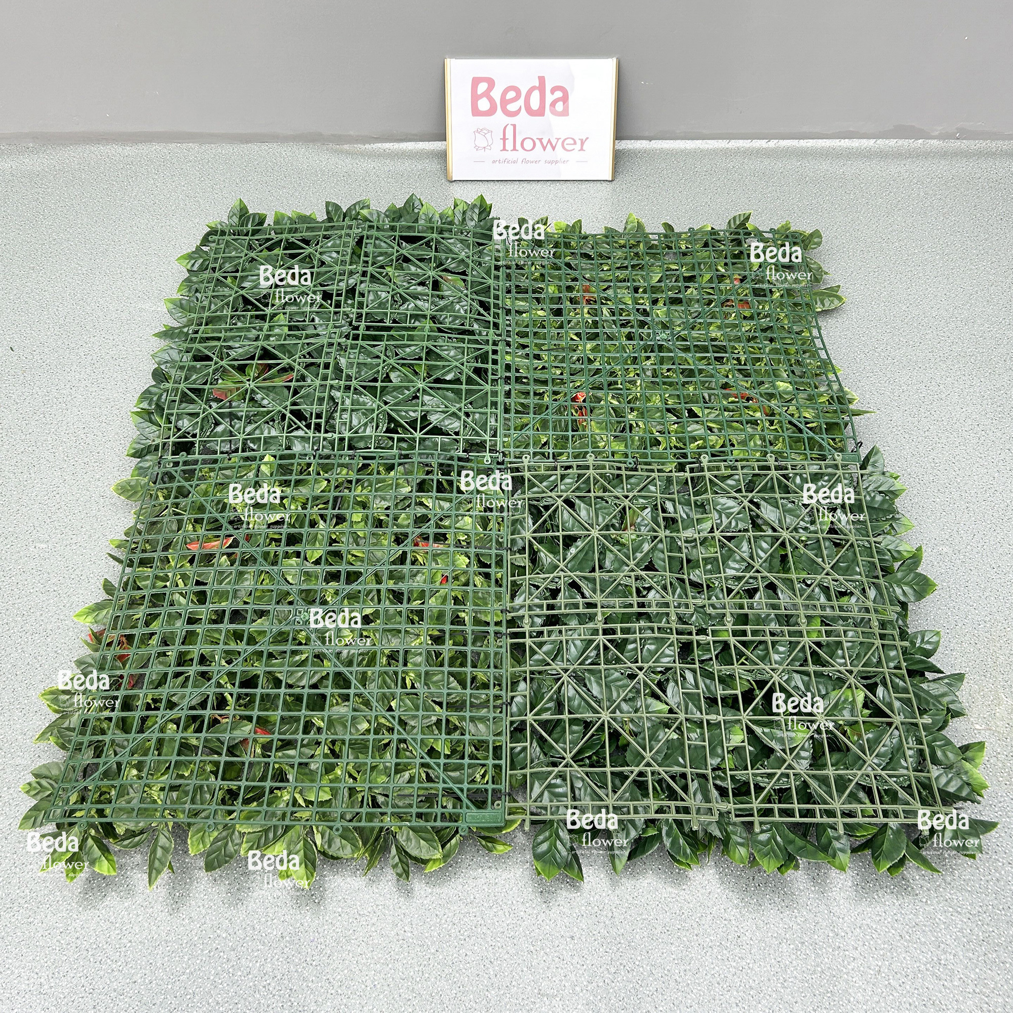 Beda 5D Artificial greensward hand made silk floral panel custom arrangement 8ft x 8ft turf backdrop Wedding party Decoration