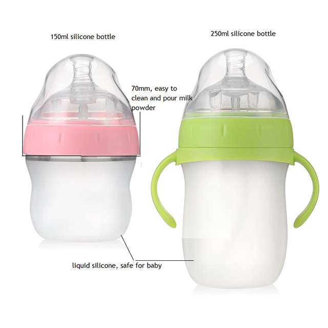 OEM and ODM Silicone spoon rice paste 240ml 160ml nipple milk baby bottle